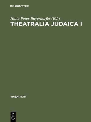 cover image of Theatralia Judaica I